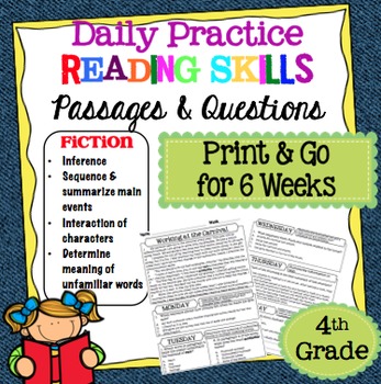 Daily Reading Comprehension Passages Grade 4 by Bilingual Toolkid