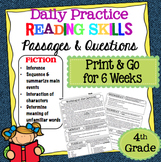 Daily Reading Comprehension Passages Warm Ups Bell Ringer Grade 4
