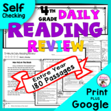 Daily Reading Comprehension Passages with Google Forms - 4