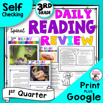 Preview of Daily Reading Comprehension Review - First Quarter