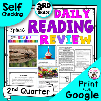 Preview of Daily Reading Comprehension Review - Second Quarter