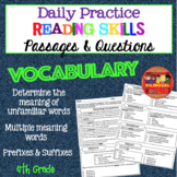 Daily Reading Comprehension Vocabulary Passages Warm Ups B