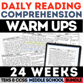 Daily Reading Comprehension Warm Up ELA Bell Ringers 6th 7