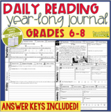 Daily Reading Journal - Grades 6 - 8