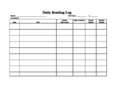 Daily Reading Log Document