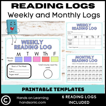 Preview of Weekly and Monthly Reading Logs