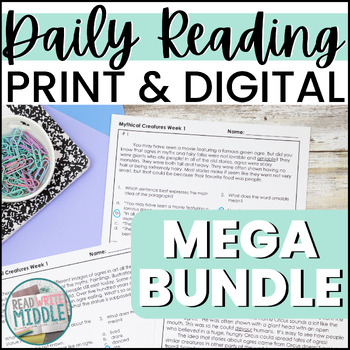 Preview of Daily Reading Mega Bundle Context Clues Inferences