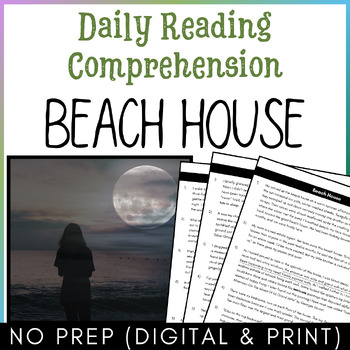 Preview of Summer Reading Passage Reading Comprehension Writing ELL Mystery Bell Ringer