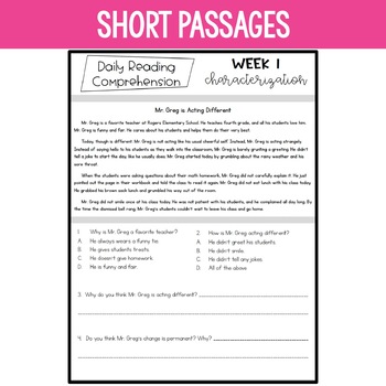 Daily Reading Practice - Part 2 {3rd & 4th Grade} by Ashleigh | TpT