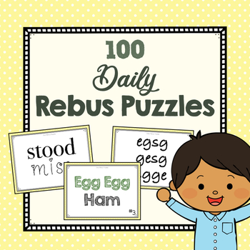 Preview of Daily Rebus Puzzles | Brain Teaser Puzzles | Enrichment Activity
