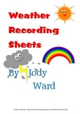 Weather - Daily Recording Sheet for Recording Weather