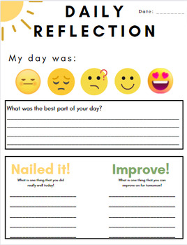 Preview of Daily Reflection K-4