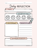 Daily Reflection Sheet