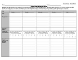 Daily Reflection Sheet reflecting the Marzano Scales