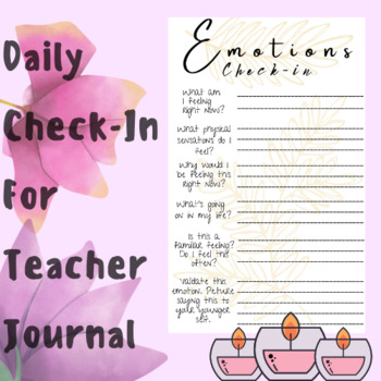 Preview of Daily Reflective Journal: Taking Time For Yourself, Burnout, Self-Care, Goals
