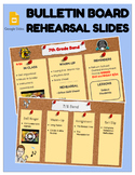 Daily Rehearsal Slide - Bulletin Board Theme **Customize Y