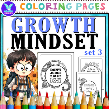 Preview of Daily Reminder Series - Growth Mindset Coloring Pages Set 3 Activities