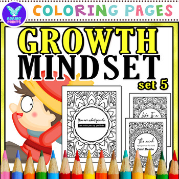 Preview of Daily Reminder Series - Growth Mindset Coloring Pages Set 5 Activities
