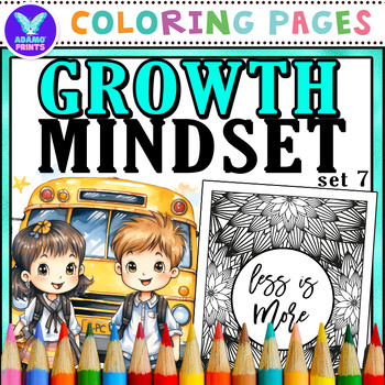 Preview of Daily Reminder Series - Growth Mindset Coloring Pages Set 7 Activities