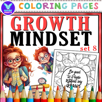 Preview of Daily Reminder Series - Growth Mindset Coloring Pages Set 8 Activities