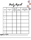 Daily Report: Tracking Sheet