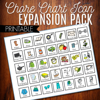 Preview of Daily Responsibilities Chore Chart Icons - EXPANSION PACK