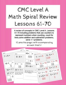 Preview of Daily Review Math Level A Lessons 61-70 Printables! Connected, explicit concepts