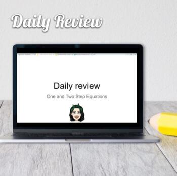 Preview of Daily Review: Solving One and Two Step Equations (Algebra)