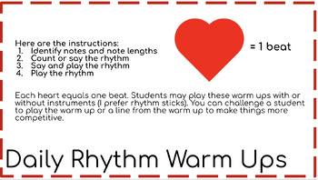 Preview of Daily Rhythm Warm Ups