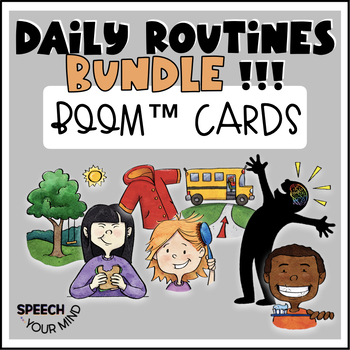 Preview of Daily Routine Boom™ Cards BUNDLE | Life Skills Boom™ Cards| Life Skills