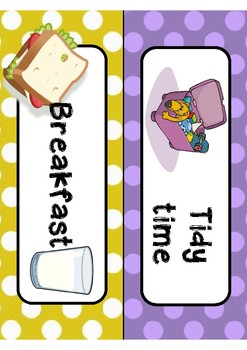 Preview of Kindergarten Daily Routine Cards