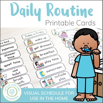 Daily Routine Cards - Home Use by Little Lifelong Learners | TpT