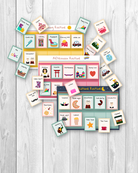 Preview of Daily Routine Cards, Visual Schedule, Reward Chart, Morning Board