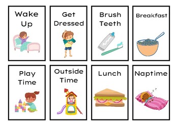 Daily Routine Cards for Home by Ms Lonna | TPT