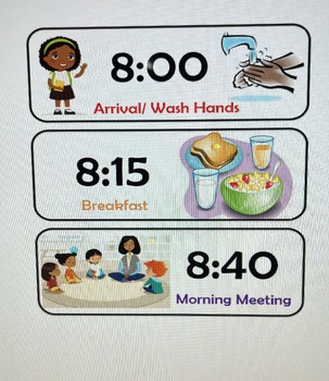 Preview of Daily Routine Cards for student self-regulating