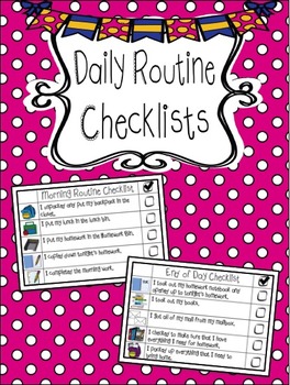 Preview of Daily Routine Checklist