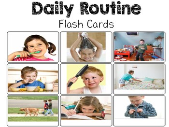 daily routine flashcards