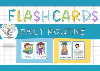 Daily Routine Flashcards by Kinder Hands Teaching Resources | TPT