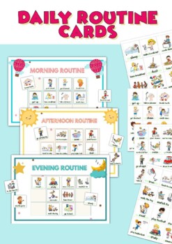 Daily Routine Printable Chart & Cards by Let's Study | TPT