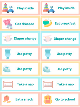 Preview of Daily Routine Visual Schedule for Toddlers Pre-K Kindergarten