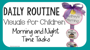 Preview of Daily Routine Visuals for Children (Home Use)