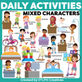 Daily Routines ClipArt {Mixed Sylph Characters} 
