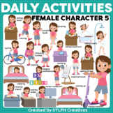 Daily Routines ClipArt {Sylph Female Character 5}