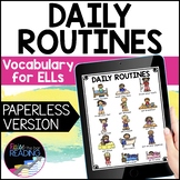 Daily Routines Digital ESL Vocabulary:  ESL Google Classro