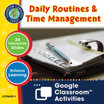 Preview of Daily Routines & Time Management - Google Slides Gr. 6-12 (SPED)