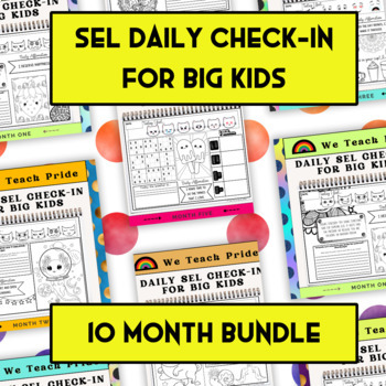 Preview of Daily SEL Check-Ins for Big Kids: Full Year Bundle!