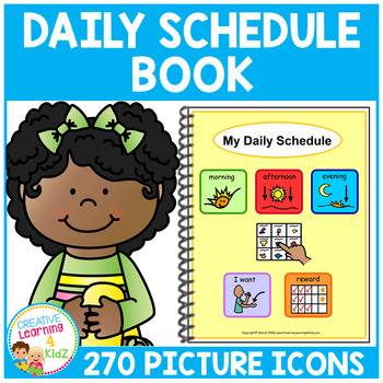 Preview of Daily Schedule Book 270 Picture Icons Autism Boardmaker PCS