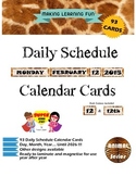 Daily Schedule Calendar Cards-93pc-Giraffe