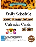 Daily Schedule Calendar Cards-93pc-Leopard