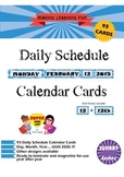 Daily Schedule Calendar Cards-93pc-Sunray-Blue
